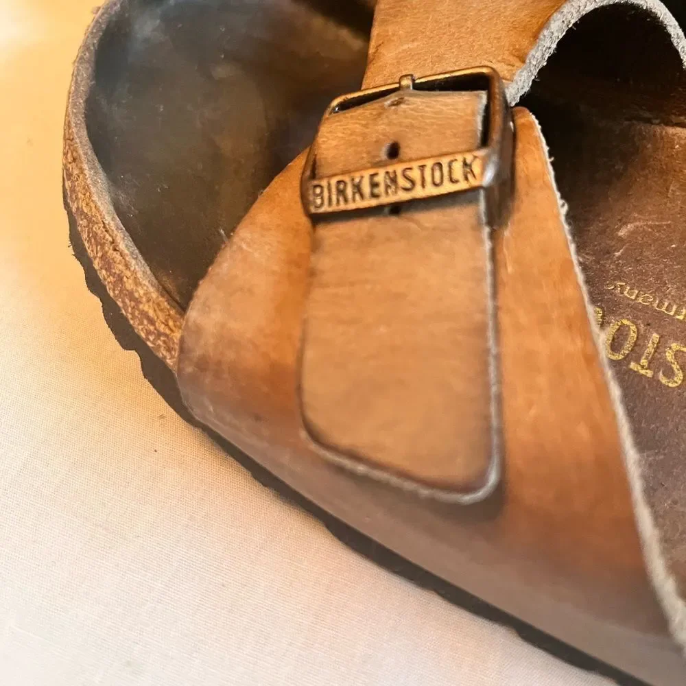 Birkenstock Brown Leather Sandals Euro 38